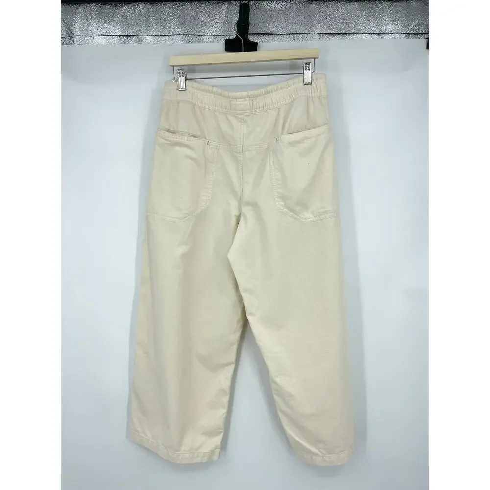 We The Free | Easy Peasy Pull-On Jeans in Irie Off White Drawstring Baggy Pant M